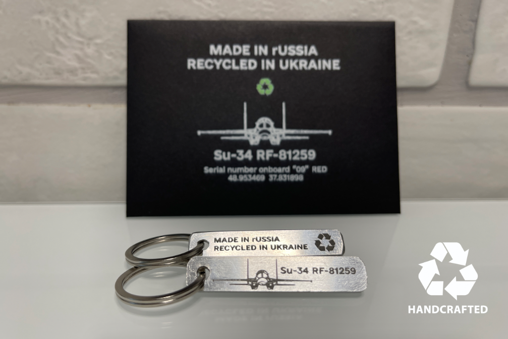 SU-34 Fighter Jet Relic Keychain