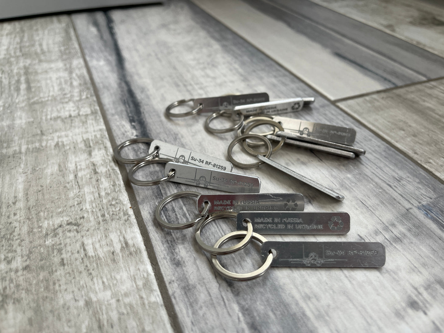 Handcrafted SU-34 Fighter Jet Relic Keychain